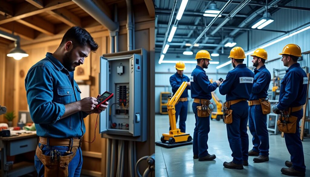 découvrez comment choisir entre un électricien indépendant et une entreprise d'électricité pour vos travaux, en comparant leurs avantages et inconvénients.