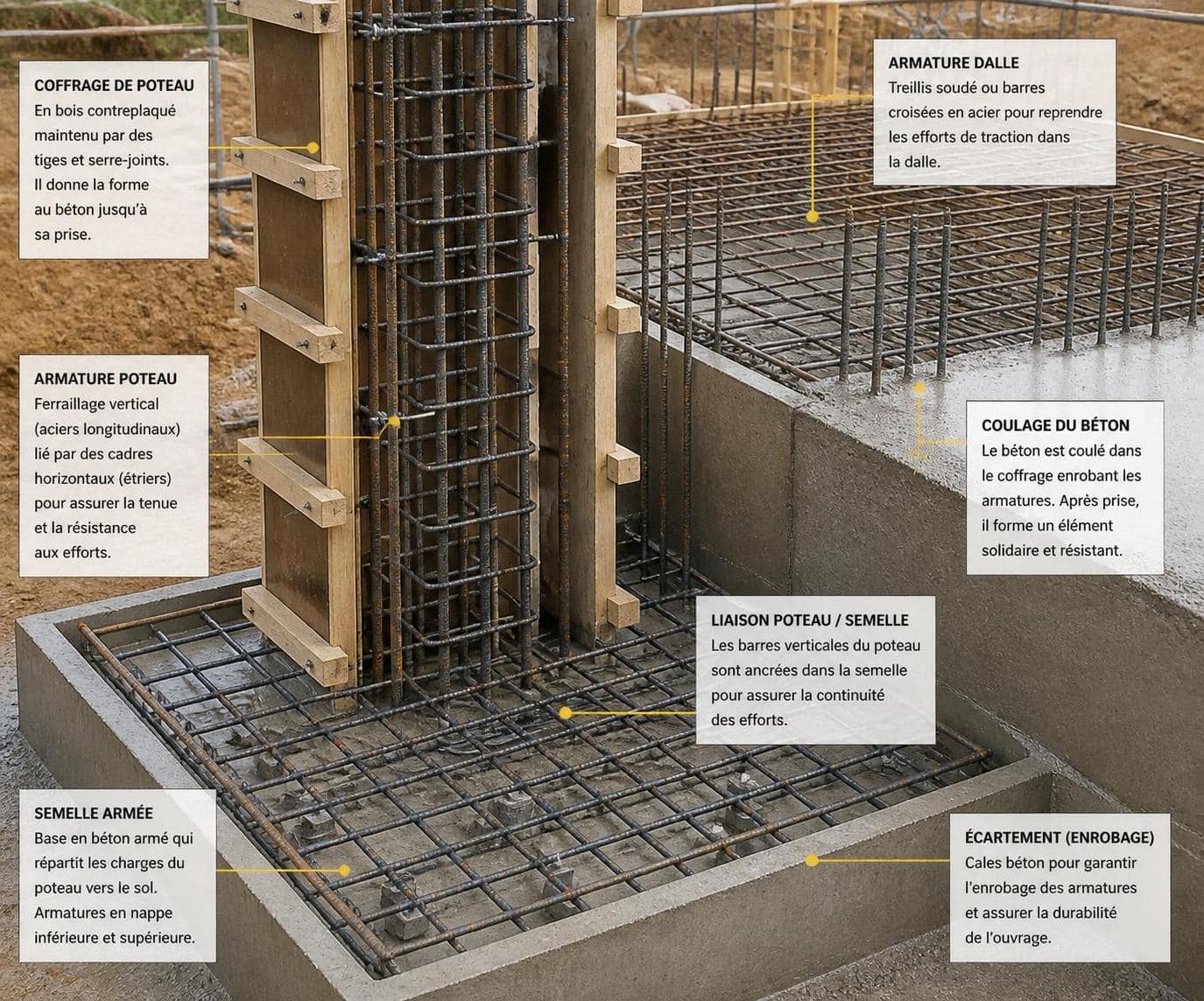 d&eacute;couvrez les m&eacute;thodes essentielles pour v&eacute;rifier la qualit&eacute; d&rsquo;une r&eacute;alisation en b&eacute;ton arm&eacute; et assurer la solidit&eacute; et la durabilit&eacute; de vos constructions.