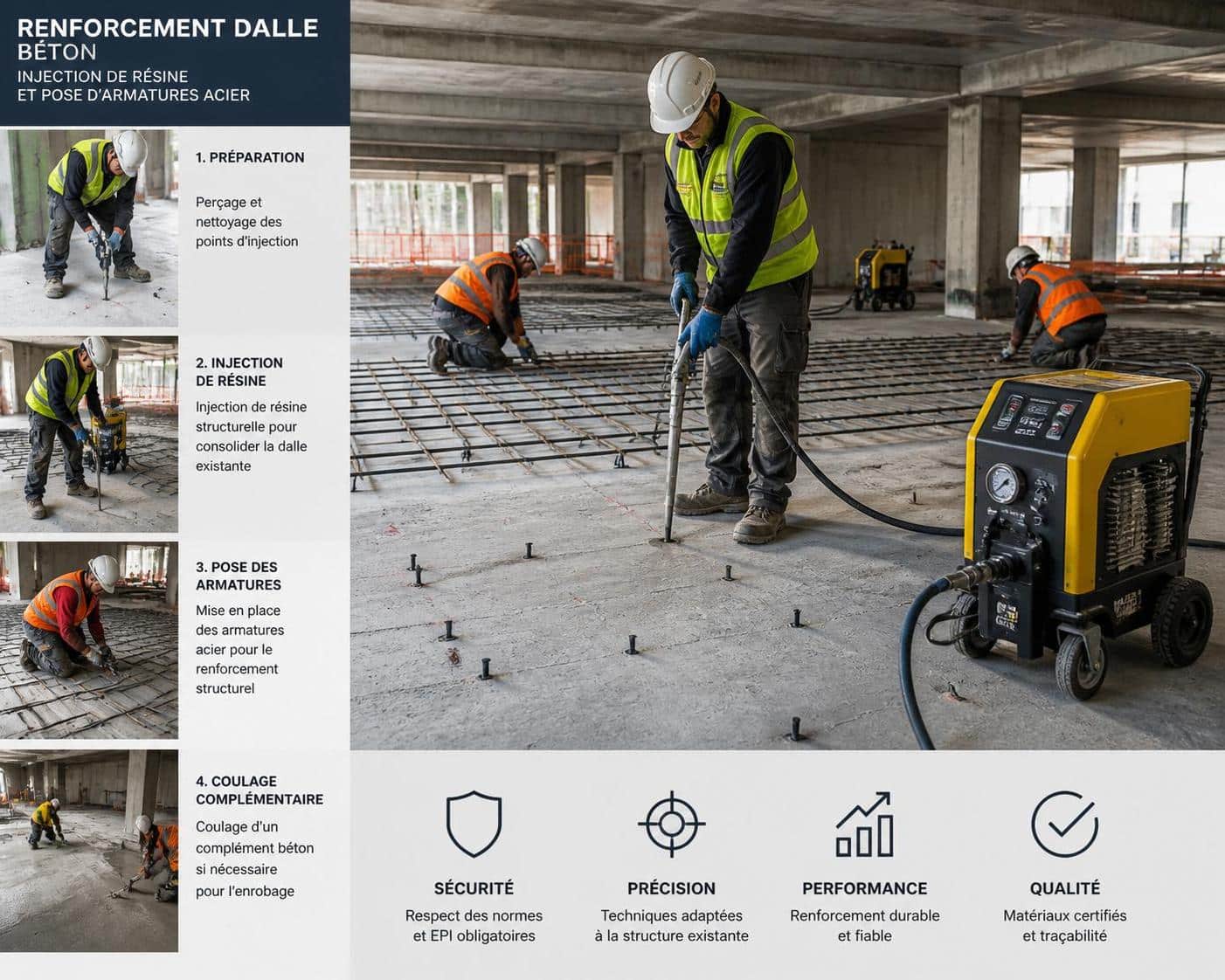 d&eacute;couvrez des solutions efficaces pour renforcer une dalle existante et assurer la solidit&eacute; et la durabilit&eacute; de vos constructions.